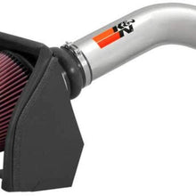 K&N Cold Air Intake Kit with Washable Air Filter: 1999-2004 Chevy/GMC (Silverado 1500, Sierra 1500) 4.8L and 5.3L V8, Polished Metal Finish with Red Oiled Filter, 77-3021KP