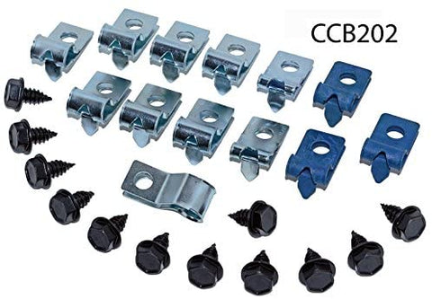 Inline Tube (E-7-7) Brake Line Clip Set Compatible with 1969 F-Body Chevrolet Camaro and Pontiac Firebird