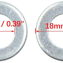 X AUTOHAUX 50pcs Engine Oil Crush Washers Drain Plug Gaskets 10mm ID. 18mm OD. for Car