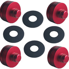 JGR Jack Lift Pad for Tesla Model 3, Billet Aluminum 4PCS Jack Point Pad Sturdy Adapter Protects Battery & Paint for Using with a Floor Jack, Jack Lift Pad Red