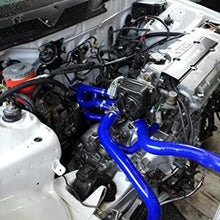 Redcolourful 9pcs/Set Silicone Radiator Coolant Hose Silicone Hose Kit for Honda Civic D15D16EGEK9 Blue