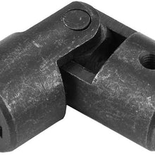ID 14mm OD 28mm, Round Black Single Universal Steering Shaft U Joint, Universal Joint Connector U Joint Coupler