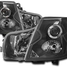 ZMAUTOPARTS Projector Black Headlights Headlamps For 2003-2007 Cadillac CTS