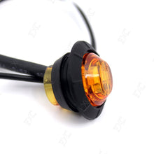 Purishion 10x 3/4"" Round LED Clearence Light Front Rear Side Marker Indicators Light for Truck Car Bus Trailer Van Caravan Boat, Taillight Brake Stop Lamp (12V, Red+Amber)