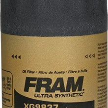 FRAM Ultra Synthetic Automotive Replacement Oil Filter, Designed for Synthetic Oil Changes Lasting up to 20k Miles, XG9837 with SureGrip (Pack of 1)