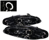 Spyder 5011428 Mitsubishi Eclipse 95-96 Projector Headlights - LED Halo - Black - High H1 (Included) - Low H1 (Included)
