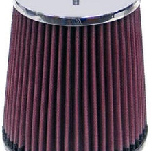 K&N Universal Clamp-On Air Filter: High Performance, Premium, Washable, Replacement Filter: Flange Diameter: 4 In, Filter Height: 6 In, Flange Length: 0.625 In, Shape: Round Tapered, RF-1049
