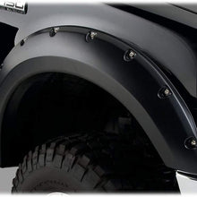 Fender Flares Kit Compatible for 2004-2008 Ford F150 Styleside, 2006-2008 Lincoln Mark LT, Dura-Flex Material Textured Matte Black Finish Front Rear Wheels Pocket Rivet Style