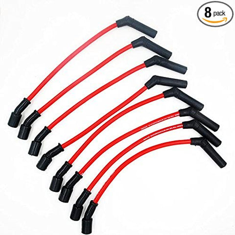 10mm LSx LS1 LS2 LS3 LS6 LS7 High Heat Spark Plug Ignition Wires Set Replacement for Chevy/GMC 19005218