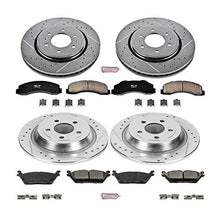 Power Stop K6803 Front and Rear Z23 Carbon Fiber Brake Pads with Drilled & Slotted Brake Rotors Kit