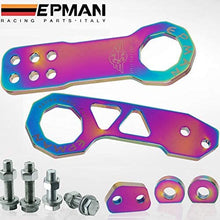 Epman CNC Billet Aluminum Front+Rear Tow Racing Bumper Hook Towing Kit TR-TH01Q (Black)