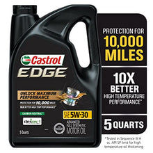 Castrol 03084C Edge 5W-30 Advanced Full Synthetic Motor Oil, 5 Quart