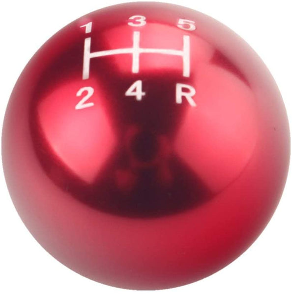 DEWHEL Round Ball Billet M12x1.25 5 Speed Short Throw Shifter Shift Knob MT Manual Gearbox Screw On Titanium