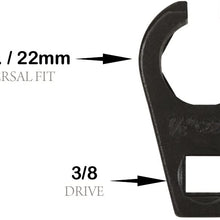 7/8" 22mm Low Profile Oxygen Sensor Offset Socket O2 Puller and Removal Socket, 3/8 drive T1A-E1019-1