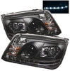 Spyder Auto PRO-YD-VJ99-DRL-BK Volkswagen Jetta Black DRL LED Projector Headlight