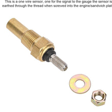 Electrical Temperature Sender,Water/Oil Temp Temperature 1/8 NPT Electrical Sender Transmitter Sending Unit Temp Sensor