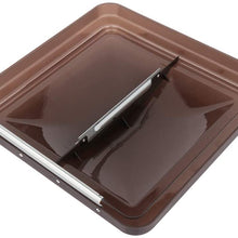 OCPTY Replacement Smoked Universal RV Roof Vent Cover 14 x 14 Trailer Camper VL200-S Vent Lid Fresh Air Rain Ventilation
