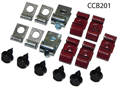 Inline Tube (E-7-8) Brake Line Clip Set Compatible with 1967-68 GM F-Body Camaro and Pontiac Firebird