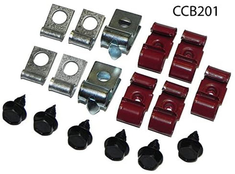 Inline Tube (E-7-8) Brake Line Clip Set Compatible with 1967-68 GM F-Body Camaro and Pontiac Firebird