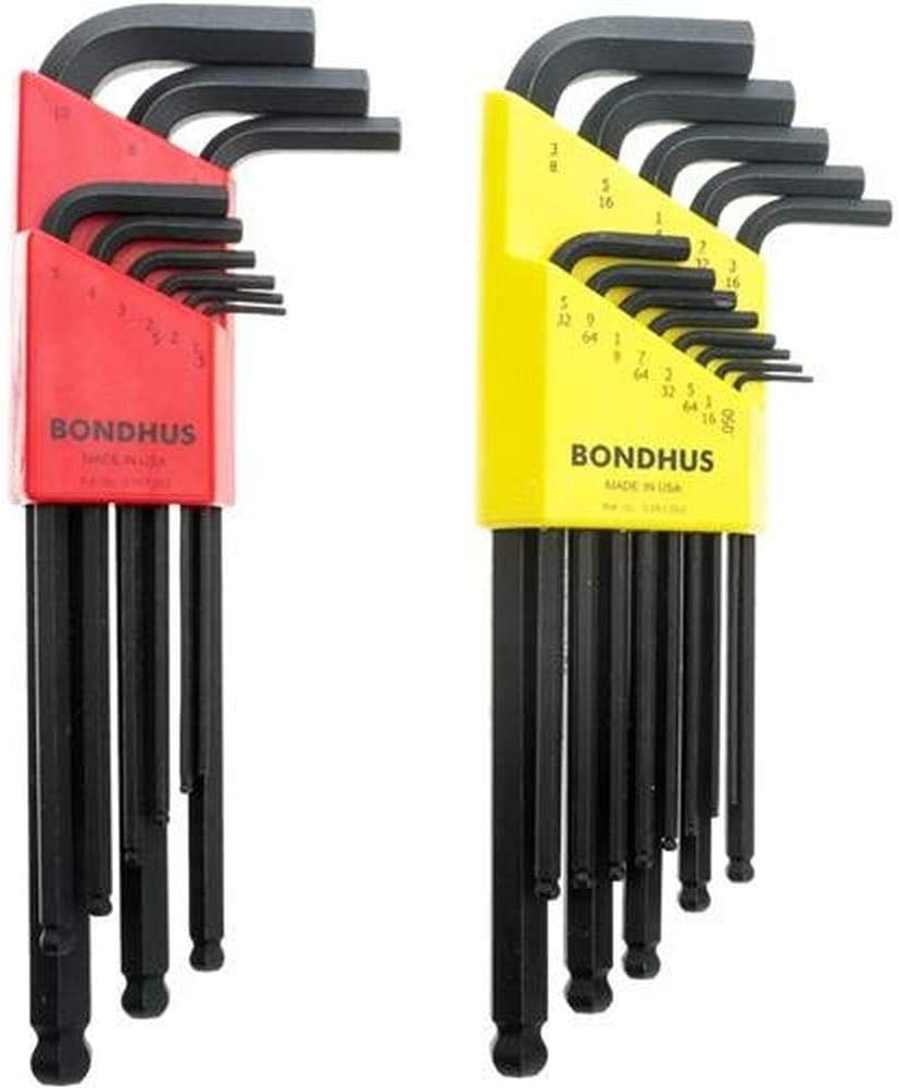 Bondhus 20199 Balldriver L-Wrench DoublePK, 10999 1.5-10mm & 10937 0.050-3/8