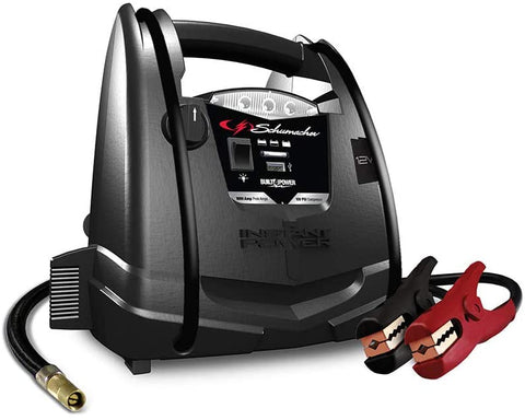 Schumacher SJ1330 1000 Peak Amp Jump Starter and Air Compressor with 12V USB Portable Power Ports