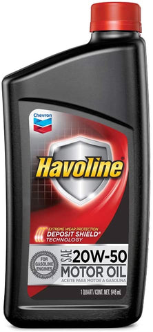 Havoline 20W-50 Motor Oil - 1 qt.