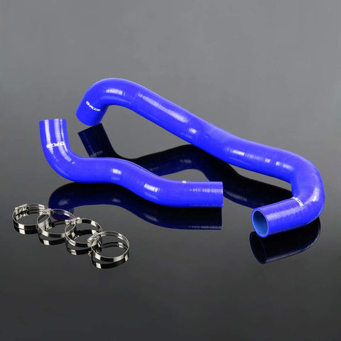 Radiator Coolant & Heater Silicone Hose Kit For Ford F250 6.0L Diesel Twin Beam 2003-2007(Blue -With Clamp Set)