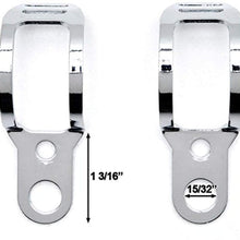 Yc 2 Pcs Motorbike Turn Signal Mount Bracket Universal Indicator Fork Bracket Clamp Headlight Holde 30-43mm Metal Fork Relocation Clamps Brackets (Chrome)