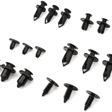 LSAILON Car Retainer Clips Kit 6Sizes Black Plastic Fender Clips Bumper Retainer Clips Kit fit for GM Ford Toyota with Tool,190Pcs