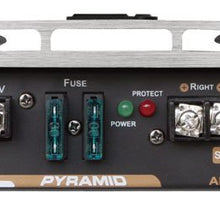 2 Channel Car Stereo Amplifier - 5000W High Power 2-Channel Bridgeable Audio Sound Auto Small Speaker Amp Box w/ MOSFET, Crossover, Bass Boost Control, Silver Plated RCA Input Output - Pyramid PB3818