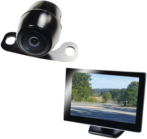 BOYO Vision VTC175M - Vehicle Backup Camera System with 5” Monitor and License Plate Backup Camera for Car, Truck, SUV and Van, Black