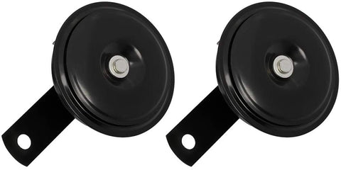 OCPTY Motorcycle Electric Horns 108DB Scooter Round Twin Horn Speaker for ATV Bicycle Motorcycle,Black