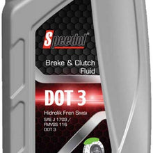 Speedol Synthetic Hydraulic Brake & Clutch Fluid DOT 3 Premium Performance Brake Oil 16.9 Fl Oz / 500 Ml