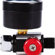 Universal BSP 1/4'' Spray Gun Air Regulator Auto with Pressure Gauge and Diaphragm Control, Air Adjusting Valve Regulator for Spray Guns and Pnuematic Tools