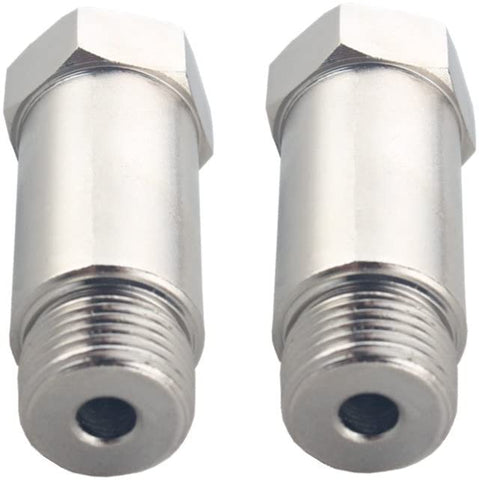 DEWHEL Defouler 2PCS Straight O2 Oxygen Sensor Fitting Bung M18 x 1.5 fits Header and Exhaust Pipes.