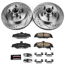 Power Stop K1568 Rear Z23 Carbon Fiber Brake Pads with Drilled & Slotted Brake Rotors Kit