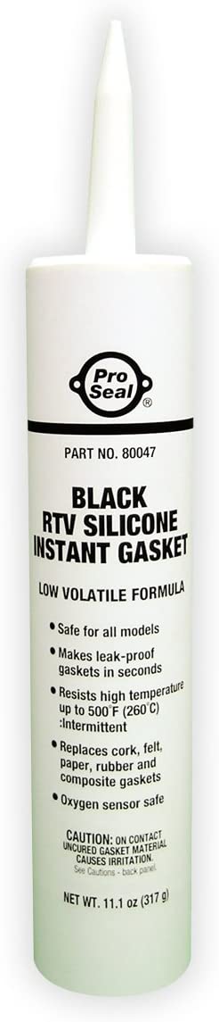 Pro Seal 80047 Black Silicone Gasket Sealant and Adhesive. 11.1 oz.