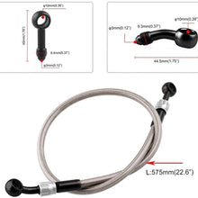 Yuanyuan Brake Oil Pipe Motorcycle Modified Brake Oil Pipe Electric Vehicle Universal Brake Hose 570mm/22.44in Motocycle Brake (Color : Gray)