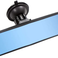 KITBEST Anti Glare Rear View Mirror, Suction Cup Rearview Mirror Universal Car interior Mirrors, 360 Degree Adjustable Antiglare Auto Inside Blue Mirror for Car, SUV, CRV, Vans and Trucks