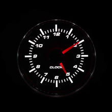 MOTOR METER RACING Clock Gauge 2" White LED Backlit Waterproof Pin-Style Install