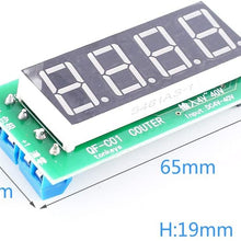 Module Trigger Counter Module Accumulator 4-Bit Red 0.56in Digital Tube Display Accumulated with Memory Wide Voltage DC 5V 12V 36V