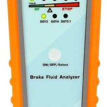 KS11 Brake Fluid Tester, Digital Brake Fluids Analyzer with 5 LED Indicator Calibrated for Truck Car Bike DOT3 DOT4 DOT5.1 Oil Condition Automotive Diagnostic Testing Tool