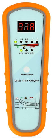 KS11 Brake Fluid Tester, Digital Brake Fluids Analyzer with 5 LED Indicator Calibrated for Truck Car Bike DOT3 DOT4 DOT5.1 Oil Condition Automotive Diagnostic Testing Tool