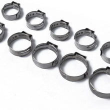 Gazechimp 100pcs Stainless Steel O-Clips Single Ear Hose Pipe Clamps 12.5mm-23.5mm