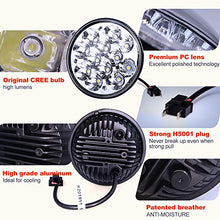 H5001 Led Headlight Par46 LED Light for Unity Spotlight, 5.75" 5-3/4" Round Led Pods for Truck Offroad Led Work Light Replacement Sealed Beam Projector 36W Chrome(1 Pcs)