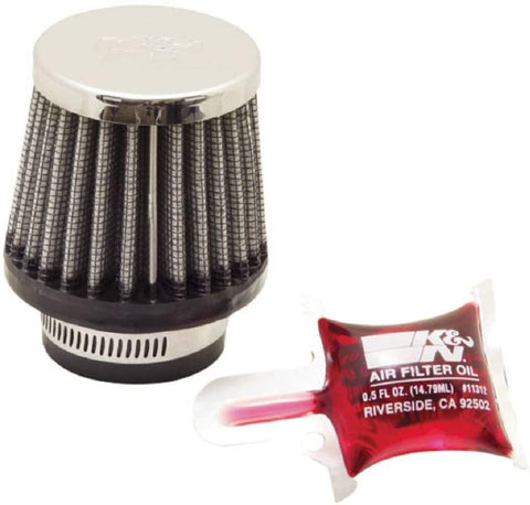 K&N Universal Clamp-On Air Filter: High Performance, Premium, Replacement Engine Filter: Flange Diameter: 1.375 In, Filter Height: 2.25 In, Flange Length: 0.625 In, Shape: Round Tapered, RC-0790