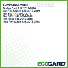 ECOGARD X6162 Premium Cartridge Engine Oil Filter for Conventional Oil Fits Fiat 500 1.4L 2012-2019, 500L 1.4L 2014-2020, 124 Spider 1.4L 2017-2020