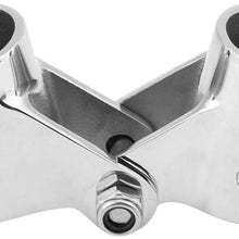 KIMISS Boat Hardware Fitting, 1PC 1in Stainless Steel Boat Rail Fittings Folding Swivel Coupling Tube Pipe Connector for Marine Boat Yachet