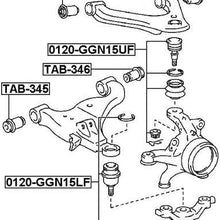 486550K010 - Arm Bushing (for Front Lower Control Arm) For Toyota - Febest