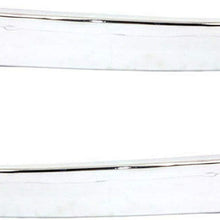 I-Match Auto Parts Left Driver and Right Passenger Side Grille Molding Replacement For 2005-2007 Silverado Pickup GM1212105 GM1213105 104-01797A 10397972 Chrome Set of 2